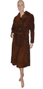 Eksklusiv vintage frakke af brun persianer.